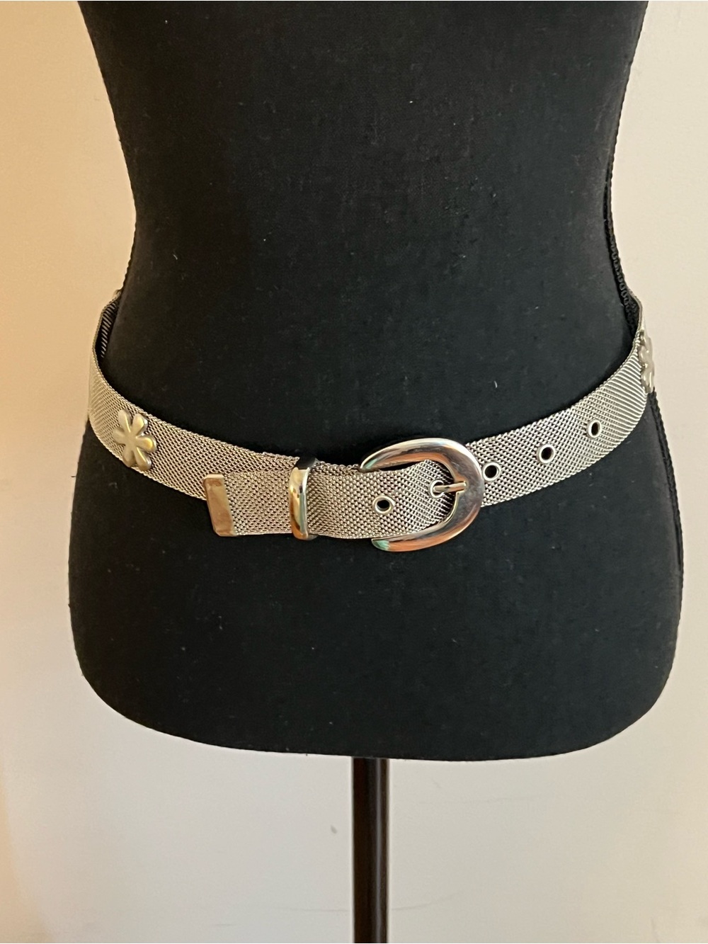 Vintage Daises Floral Mesh Belt